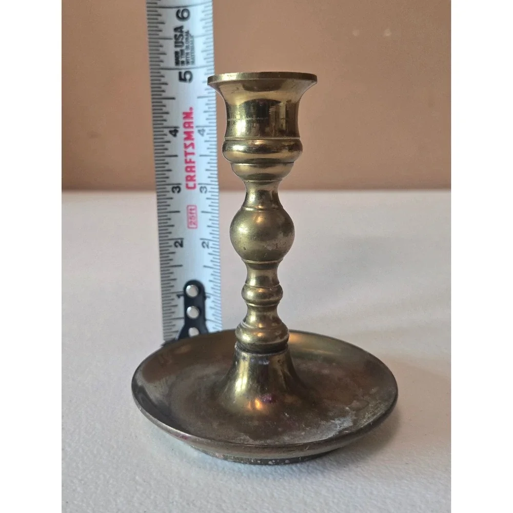 Vintage Brass Candlestick Holder 5